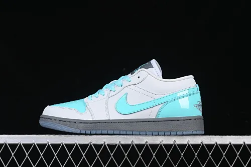 All categories Air Jordan Jordan series basketball shoes Air Jordan 1 Low Air Jordan 1 Low AJ1 Joe 1 patent leather gray green low-top cultural casual sneakers HQ3599-025